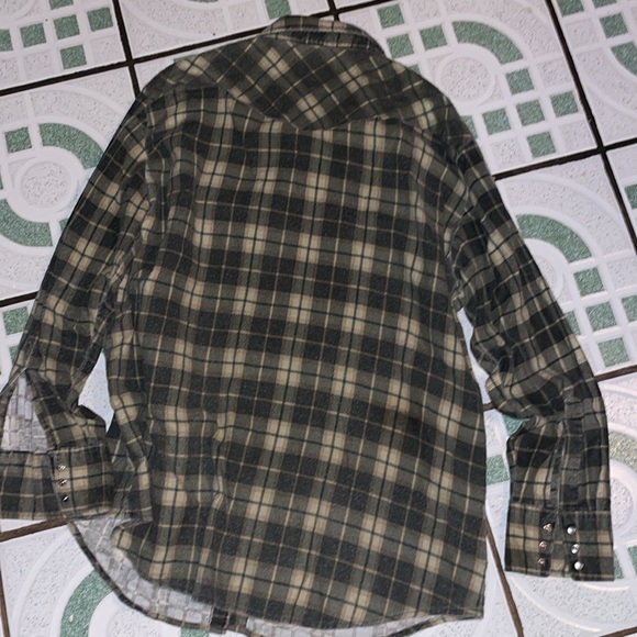 Men long sleeve flannel shirt - Picture 3 of 4